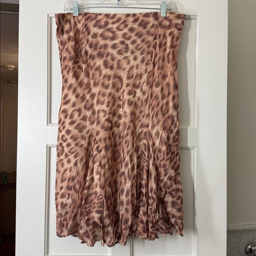 J.Crew Gwyneth flounce-hem skirt in leopard print CM779